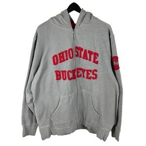 Vintage Y2K Champs Sports Ohio State Buckeyes College Grey Hoodie Size XL